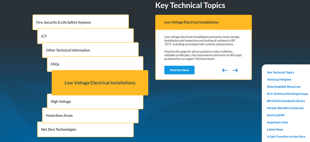 New look technical pages now live on ECA website
